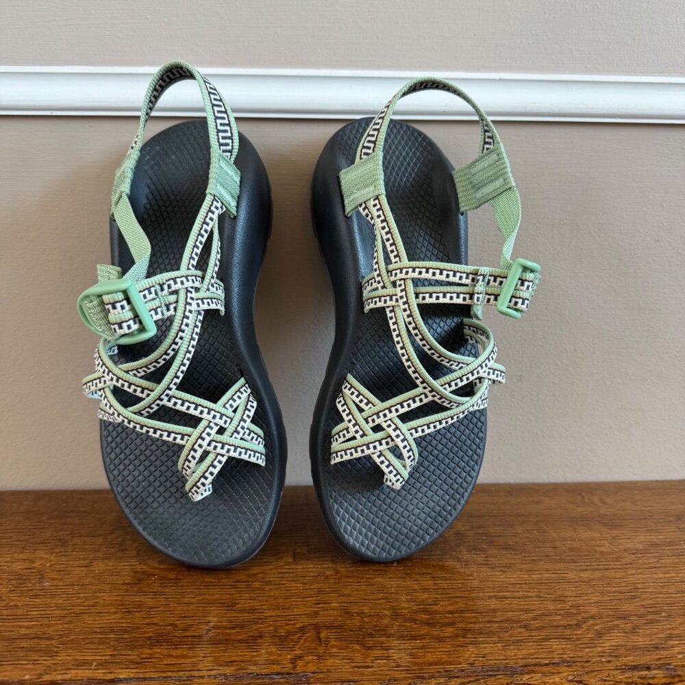 Chaco Women's Eco Tread Sandals Adjustable Strap Durable Sole Green Black Size 7 - Picture 9 of 16
